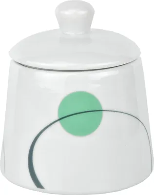 Zdjęcie produktu dla Cukiernica Corona 30cl porcelana biała z dekoracją