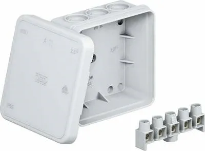 Produktbild von OBO A 11 5 Kabelabzweigkasten m.Klemmleiste 85x85x40 PE lgr 2000326