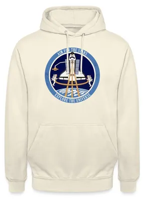Produktbild von Spreadshirt NASA Aim For The Stars Spruch Uni Hoodie, L, Vanille-Milchshake