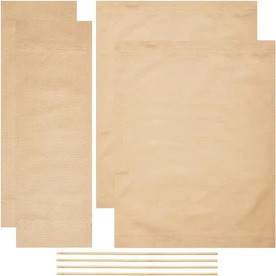 Produktbild von Famanu Stuhlhussen Canvas - Hochwertige Ersatzbezüge - 2 Sets - Kaki