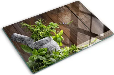 Obrázek produktu pro Kryt varné desky – Kryt na indukční desku – Ochranná skleněná deska – 80x52 cm– Skleněné ochranné desky na sporák –Tvrzené sklo –Bylinkový hmoždíř
