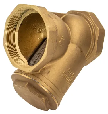 Produktbild von tecuro Schrägsitz-Schmutzfänger G 4 Zoll (DN 100) mit Edelstahlsieb 1,0 mm Maschenweite, Messing