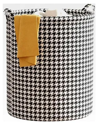 Produktbild von Zusammenklappbarer runder Wäschekorb, Wäschesammler mit Griff, Wäschebox aus Oxford-Stoff, wasserdichter Wäschesack, tragbarer Wäschesortierer (35 × 30 cm, 1)