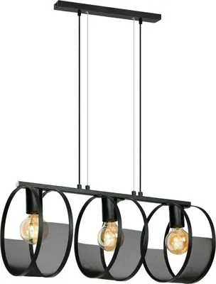 Produktbild von Moderne Hängelampe Loft Hydra 2752/Z-B-3 Schwarz Höhenverstellbar 3 Lichtquellen Metall IP 20