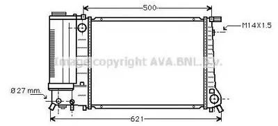Produktbild von PRASCO BW2083 Kühler Wasserkühler Motorkühler für BMW 3 Limousine (E30) 3 Cabrio (E30) 3 Touring (E30)