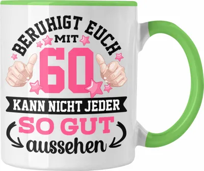 Produktbild von Trendation - 60. Geburtstag Frauen Tasse Geschenk Geschenkidee 60er Geburtstag Spruch Perfektion Mama Mutter Lustiger Spruch Witzig (Grün)