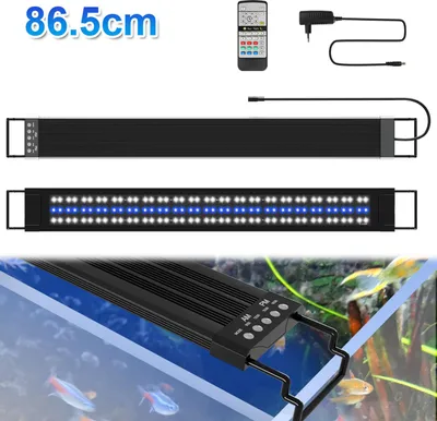 Obrázok produktu pre Bettizia akváriová lampa pre akvárium 90-120 cm, LED osvetlenie akvária IPX44 vodotesné 2 režimy (deň, noc), akváriové svetlo s výsuvným držiakom s plným spektrom