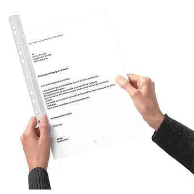 Produktbild von 25 Expro Klemmschienen mit Abheftleiste transparent DIN A4 30 Blatt