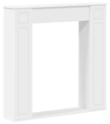 Zdjęcie produktu dla Rama dekoracyjna do kominka, biała, 100 x 20 x 100 cm, materiał drewnopochodny