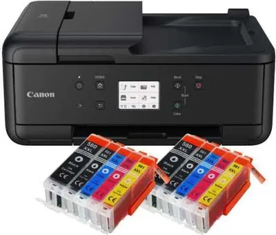 Produktbild von Canon Pixma TR7650 Multifunktionsdrucker mit 10 kompatiblen Patronen
