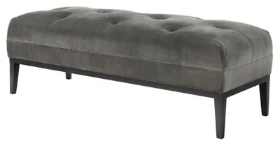 Produktbild von Casa Padrino Designer Sitzbank Grau 130 x 50 x H. 46 cm - Luxus Kollektion