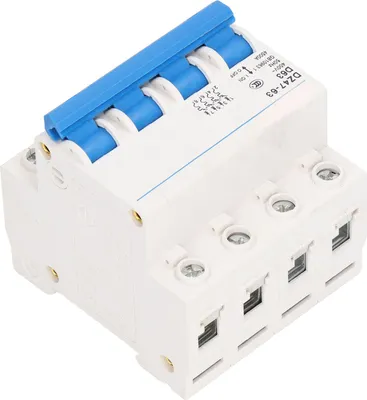 Zdjęcie produktu dla 4P Miniaturowy wyłącznik automatyczny do montażu na szynie DIN Niskonapięciowy wyłącznik zabezpieczający przed przeciążeniem 400V 63A