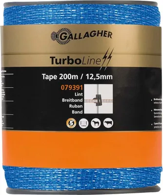 Obrázek produktu pro Páska na plot Gallagher TurboLine (12,5 mm / modrá) - 200 metrů