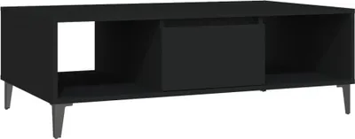 Image de vidaXL Table basse noire 103,5x60x35 cm Bois composite