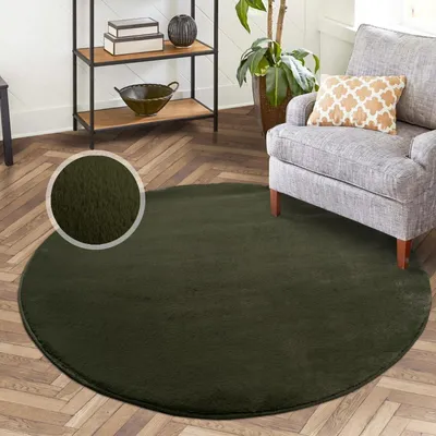 Produktbild von Hochflor Teppich Basilikum 160 x 160 cm Rund