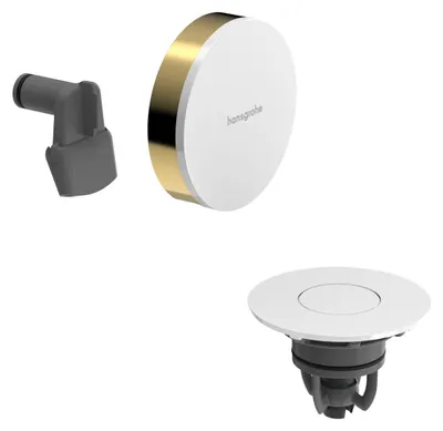 Immagine prodotto di hansgrohe Exafill Set de finition Bec déverseur pour baignoire, garniture d'écoulement et de trop-plein, 58119990, 58119990