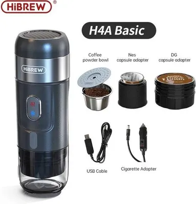 Produktbild von Portable 12 Volt Kaffeezubereiter - Reis Kaffeeautomat - draagbare Espressomaschine - Kaffeezubereiter für unterwegs - heißer Kaffee in 6 Minuten