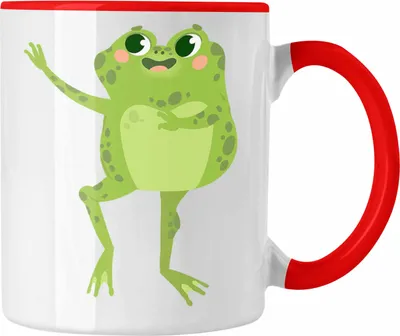 Produktbild von Trendation - Frosch Witzig Tasse Grafik Geschenk Lustig (Rot)