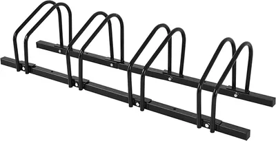 Produktbild von GOPLUS Fahrradständer Radständer für 4 Fahrrad Stellplätze Aufstellständer, Rostfrei, Korrosionsbeständig, Boden- und Wandmontage, 120 x 32,5 x 26 cm