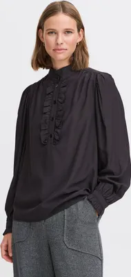 Immagine prodotto di b.young BYFenja Camicetta da donna Camicetta a maniche lunghe con volant Abbottonatura 1 bottone Polsini Regular fit