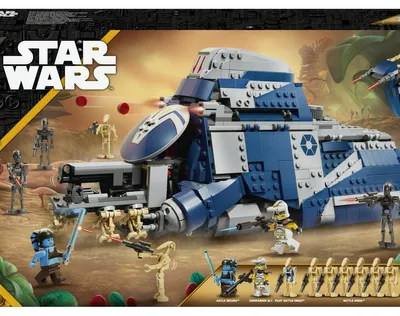 Image de Lego Star Wars 75435 MTT Séparatiste Bataille De Felucia Ensemble De Construction Avec Speeder, 2 Minifigures Et 10 Droïdes, 976 Pièces, 9 ans et plus