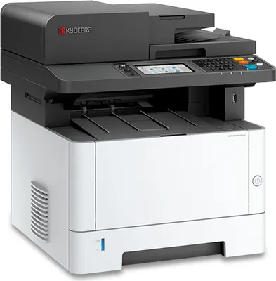 A studio shot of a Kyocera ECOSYS MA3501WFX printer.