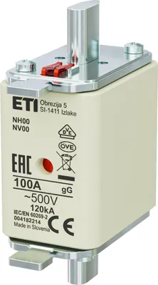 Productafbeelding van Beveiligingsschakelaar - NH00, type g, 100A/500V - vertraagd
