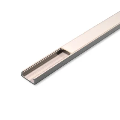 Obrázok produktu pre MasterLED LED Slim profil PVC 16x7mm sivý 1m – Plochý LED profil s mliečnym krytom – Mini lišta svetelná lišta