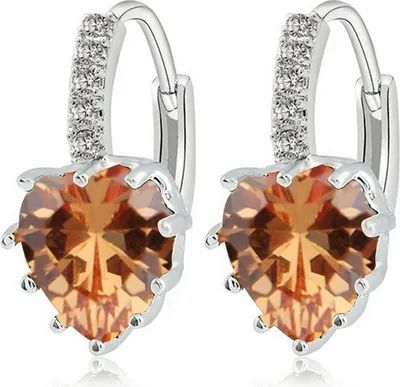 Produktbild von Ohrringe Silver Heart - Gelb | & Elegant KP1558