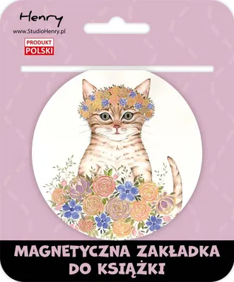 Immagine prodotto di Zakładka magnetyczna kulka Kot w kwiatach