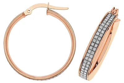 Produktbild von 9 Karat (375) Rotgold Damen - Creolen / Ohrringe - 20mm; TRS15949MM20