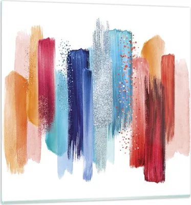 Produktbild von Bilder auf glas - Einteilig - Abstraktion Farben Gürtel - 60x60cm - Glasbilder - Wandbilder - Bilder - zum Aufhängen bereit - Wanddekoration aus Glas - Glas Bilder - Wandbild auf Glas - GAC60x60-4330