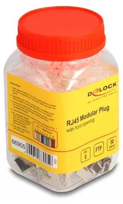 Immagine prodotto di Delock - Netzwerkanschluss - RJ-45 (M) Frontöffnung - FTP - CAT 6 (Packung mit 50)