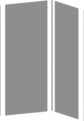 Produktbild von Set mit 2 Wandpaneelen für Badezimmer mit Profilen - 90 × 120 × 210 cm (B × H) ITZIAR