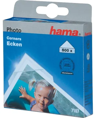 Produktbild von Hama Fotoecken 500, Transparent, Weiß, 92 mm, 76 mm, 20 mm, 20 g, 500 Stück(e)