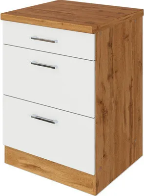 Produktbild von Held Möbel Schubladenunterschrank Sorrento BxTxH 50 x 60 x 86 cm weiß matt zerlegt 435.6279