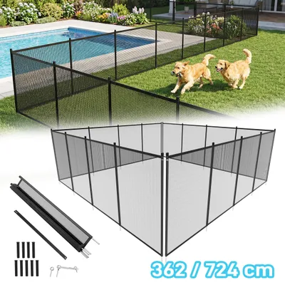 Produktbild von ACXIN Poolzaun 362×136 cm 4 Paneele, Schwimmbadzaun Sicherheitszaun Umzäunung, Schutz für Kinder und Haustiere