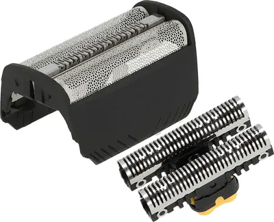 Produktbild von vhbw 1x Klingenblock, 1x Doppelscherfolie mit Rahmen Ersatz für Braun 30B, 30B Mul für Rasierer - Kombipack Schwarz