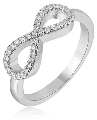 Zdjęcie produktu dla Srebrny pierścień Infinity AGG208, 50 mm