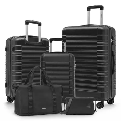 Produktbild von Gepäckset, leicht, 4 Spinner-Räder, Schwarz (20+24+28 Zoll)