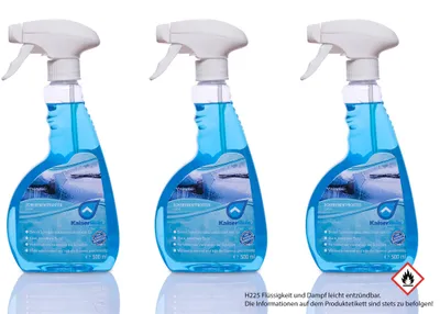 Produktbild von KaiserRein Scheibenentfroster 3 x 0,5L Scheibenenteiser Spray Verkratzen der Scheiben verhindert und damit die Verkehrssicherheit durch blendfreies Fahren deutlich erhöht