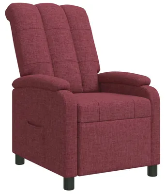 Image de vidaXL Fauteuil relax vin rouge tissu
