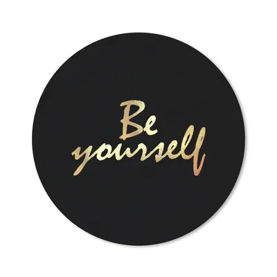 Produktbild von MuchoWow® Mauspad Mousepad Zitate - Selbstvertrauen - Gold - Schwarz 50x50 cm - Mousepads - Maus Mat - Pad - Mausunterlage - Vinyl