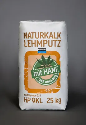 Produktbild von Naturkalk-Lehm-Grundputz mit Hanf (HP9KL), 25 kg im Sack