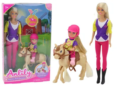 Produktbild von Anlily Puppenset mit einem Kind und einem Pony-Pferdebauernhof