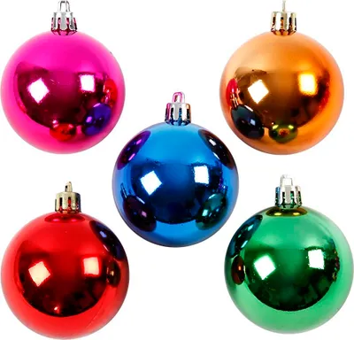 Immagine prodotto di Baubles natalizi, 6 cm, colori vivaci, 20 assortiti.