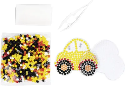 Image de Kit de bricolage perles à repasser voiture