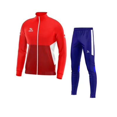Produktbild von alpas Trainingsanzug Calcio Rot/Marine Gr. L Sportanzug Jogginganzug Freizeitanzug