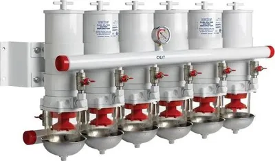 Produktbild von VETUS Vierfach-Kraftstofffilter / Wasserabscheider 30 Mikron 36 Liter/Minute | 83100VTE