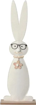 Produktbild von Filz HASE stehend. BOBBY Ca 46cm. Deko Osterhase, Filzhase mit Brille.